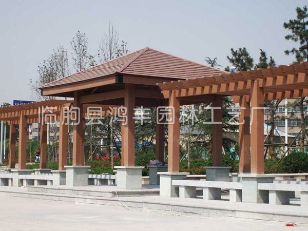 木塑凉亭